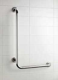 allibert usis handgreep hoekvorm 45 voor bad of douche rvs chroom 60 cm breed douche badkamer handgrepen