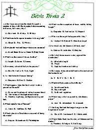 Multiple choice trivia questions and answers in the form of mcq are easy to solve and fun printable on various topics, television, and tv show trivia questions with answers, movies, animation, and else. Bible Trivia Ii Covers Many Areas From Cover To Cover