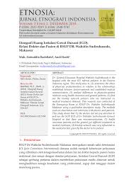 Jurnal keperawatan gawat darurat terbaru. Pdf Etnografi Ruang Instalasi Gawat Darurat Igd Relasi Dokter Dan Pasien Di Rsup Dr Wahidin Sudirohusodo Makassar