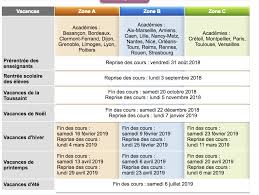 Il tient compte du redécoupage des zones a, b et c. Le Calendrier Scolaire 2018 2019 Est Sorti