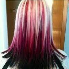 Photo Tumblr Hair Color Pink Black Hair Blonde Tips White Ombre Hair