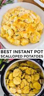I cooked them covered for 45 minutes and then uncovered to make them brown and a little crusty on top. Instant Pot Scalloped Potatoes Sweet And Savory Meals