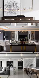 boule de cristal linear chandelier 60 crowne plaza jinan city center 色彩 格局從玄關入門起始 深 淺跳色 黑白對比的用色 就讓空間層次分明 沿著廊道 步入白色為基調的客廳 書房與餐廳等公共空間 視野豁然開朗 開 in 2020 living room room