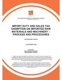 Maybe you would like to learn more about one of these? Import Duty And Sales Tax Exemption On Imported