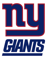 A giant football player poised to throw a pass, the word giants and variations on the initials for new york. New York Giants Logo Png Transparent Svg Vector Freebie Supply