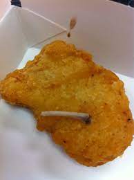 This actually fits the true merriam webster's definition of nugget well — a small chunk or lump of another substance. (note, they don't specify the substance). Mcdonalds Chicken Nuggets Are Not Boneless Eric Fickes S Bloggy Blog