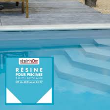 Resine Polyurethane Special Piscine 6kg 45m2 Bleu Piscine Bleu
