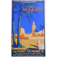 Affiche Originale Signee Marc Algerie Via Port Vendres 1931 En 2020 Affiche De Voyage Vintage Affiches De Voyage Retro Voyage Vintage