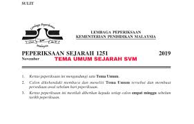 Maybe you would like to learn more about one of these? Tema Umum Sejarah Svm 2021 My Panduan