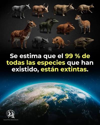 La historia de la vida en la Tierra está escrita tanto en la diversidad de  especies que hoy nos rodean como en las huellas de aquellas que ya  desaparecieron. Los paleontólogos estiman
