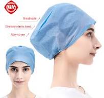 Non Woven PP Disposable Breathable Clip Cap Medical Hair Cover Surgical Cap Charlotte Médicale Factory Direct Supply