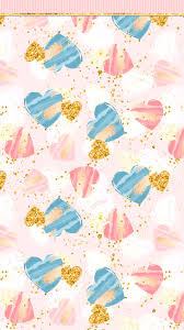 Phone Wallpapers Hd Cute Girly Pink Blue And Gold Hearts By Bonton Tv Free Love Wallpaper Backgrounds Blue And Gold Wallpaper Watercolor Pattern Background Girly blue iphone wallpaper is the best high definition iphone wallpaper in 2020. pinterest