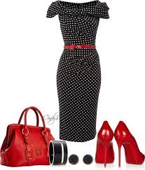 Black And White Polka Dot Dress With Red Shoes Pin By Lola K Deaton On Polka Dots Red Black White A Shared Love Of Angel Pi Cc S Fashion Rockabilly Fashion Fashionista