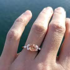 Peach Sapphire Engagement Ring Peach Sapphire Engagement Ring Vintage Engagement Rings Engagement Rings Sapphire