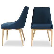 Edloe Finch Ef Zx Dc005b Jessica Dining Chair Blue Fabric On Oak Legs Set Of 2 Contemporary Dining Chairs Dining Chairs Upholstered Dining Chairs