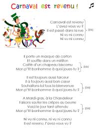 Paroles de la chanson du carnaval de venise Amiscol Comptines Et Chansons Du Carnaval Chanson Carnaval Chansons Comptines Comptines