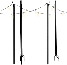 19 inspiring backyard and patio lighting project ideas, string light pole cigit karikaturize com, pin on berbericks, diy string light planters sue design blog, diy outdoor light poles city farmhouse. Holiday Styling String Light Pole Outdoor Metal Poles With Hooks For Hanging String Lights Garden Backyard Patio Lighting Stand For Parties Wedding Amazon Com