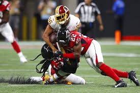 redskins falcons takeaways jordan reed in concussion