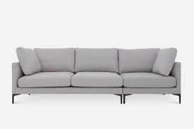 Adams Sofa Right Facing Dove Gray Brass Castlery In 2021 Castlery Sofa Modern Furniture Online