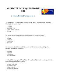 If you can ace this general knowledge quiz, you know more t. Music Trivia Questions Xxi Trivia Champ