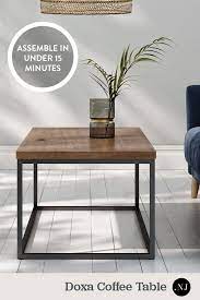 Doxa Coffee Table Dark Walnut Finish Coffee Table Modern Industrial Coffee Table Coffee Table Wood