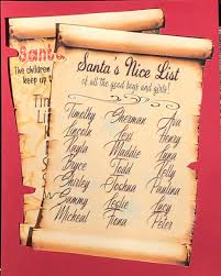 Santa S Nice List Scroll Personalized Large Santa Etsy Santa S Nice List Awesome Lists Naughty Or Nice List