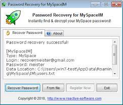 Myspace Im Password Recovery - Instantly Find And Decrypt Your Myspace  Password!
