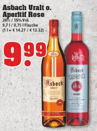 Er soll der erste und einzige aperitif aus bordeaux sein. Asbach Uralt O Aperitif Rose Angebot Bei Trinkgut
