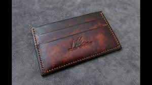 Your card holder is now ready to have a little something added to it and given as a gift. Making Of Leather Card Holder Mk Leathers Youtube