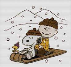 Cross stitch pattern snoopy woodstock snow man winter. Peanuts Snoopy Charlie Brown Sledding Counted Cross Stitch Pattern Walmart Com Walmart Com