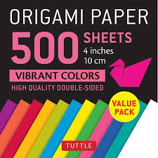 Origami Paper 500 Sheets Vibrant Colors 4 10 Cm Tuttle Origami Paper High Quality Double Sided Origami Sheets Printed With 12 Different Colors Other Wa Origami Paper Origami Sheets Origami