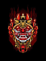 Huge collection, amazing choice, 100+ million high quality, affordable rf and rm images. Barong Mask Illustration Japanese Art Prints Samurai Tattoo Design Vector Art
