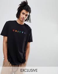 Asos Asos X Glaad Relaxed T Shirt With Embroidery Tee Shirt Designs Shirt Print Design Shirt Design Inspiration