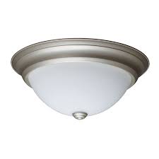 Great selection of modern flush mount lighting! Project Source 13 In Nickel Integrated Led Flush Mount Light Energy Star In The Flush Mount Lighting Department At Lowes Com