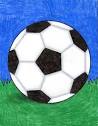 Easy How to Draw a Soccer Ball Tutorial and Soccer Ball Tutorial