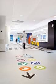 Sheet Vinyl Pattern Pathways Hospital Signage Children Hospital Design Hospital Interior Design