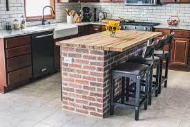Update your kitchen storage with stock cabinets at lowe's. Diy Brick Kitchen Island Behind The Scenes Of Our Kitchen Renovation Jelly Toast
