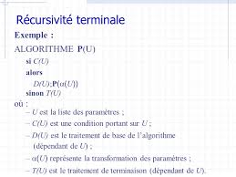 Derecursivation Derecursiver C Est Transformer Un Algorithme Recursif En Un Algorithme Equivalent Ne Contenant Pas D Appels Recursifs Recursivite Terminale Ppt Video Online Telecharger