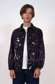 Needles D N 10oz Denim Coverall Black Paint Garmentory