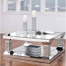 The box inspired tables come in two different heights and two different glass finishes. Mirrored Beveled Frame Gems Coffee Table Buy Coffee Table Mirrored Coffee Table Set Modern Glass Furniture Crushed Crystal Diamond Coffee Table Product On Alibaba Com