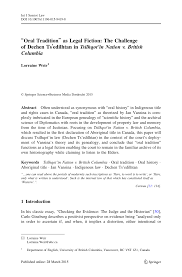 To make all laws which shall be necessary and proper for carrying into execution the foregoing powers, and all other powers vested by this constitution in the government of the united states, or in any department or officer thereof. Pdf Oral Tradition As Legal Fiction The Challenge Of Dechen Ts Edilhtan In Tsilhqot In Nation V British Columbia