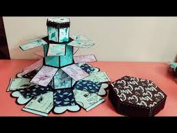 Welcome to handmade cards ideas. Explosion Box For Beginners How To Make Explosion Box Hexagon Tower Explosion Box Tutorial Youtube Explosion Box Diy Exploding Box Birthday Explosion Box
