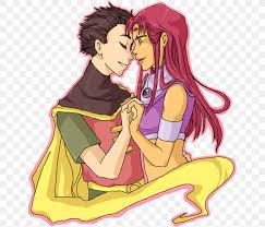 Robin & starfire kiss teen titans. Starfire Robin Raven Beast Boy Dick Grayson Png 650x702px Watercolor Cartoon Flower Frame Heart Download Free