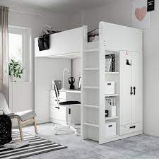 Laundry room storage ideas ikea stuva loft. Smastad Loft Bed White White With Desk With 4 Drawers Ikea