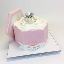 3d Engagement Ring Box Cakes Engagement Cake Design Graduation Party Cake Engagement Cakes