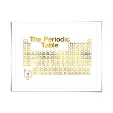 Periodic Table Of The Elements Gold Foil Print 7 Foil Colours Science Poster Chemistry Schoo Element Chemistry School Posters Periodic Table Of The Elements