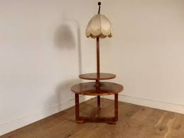 Led table & floor lamps. Art Deco Two Tier Table With Floor Lamp Attached In A Figured Walnut Art Deco Tables Gazelles Of Lyndhurst