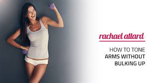 From your shoulders, push your dumbbells up and over your head. How To Tone Arms Without Bulking Up Rachael Attard