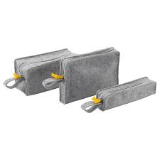 Knallbage Accessory Bag Set Of 3 Felt Ikea In 2020 Schreibtischzubehor Filzen Ikea