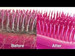 How To Clean A Hairbrush Plastic Tangle Teezer Style Brush Youtube Hair Brush Clean Hairbrush Cleaning